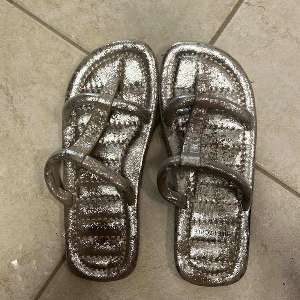 Free people slide leather sandals